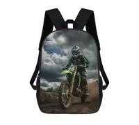 sinyumoney Motocross Rider Mochila Escolar Grande Resistente Al Agua Para Portátil Para Niñas, Niños Y Adolescentes 17inch
