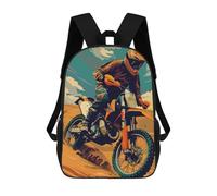 sinyumoney Motocross Sand Dunes Mochila Escolar, Mochila De Viaje Resistente Al Agua, Mochila Para Computadora Para Niñas, Niños Y Adolescentes 17inch