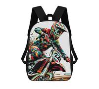 sinyumoney Motocross Wpap Pop Art Mochila Escolar Para Niños Con Impresión 3D, Mochila Moderna Para Niños Y Niñas, Mochila Informal Para Estudiantes. 17inch