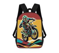 sinyumoney Motocross Wpap Pop Art Mochilas Para Niños, Mochilas Escolares Personalizadas En 3D Para Niños Y Niñas, Mochilas Escolares Grandes, Mochilas Informales Para El Día A Día 17inch