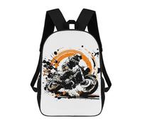sinyumoney Motorcycle Rider Graphic Art Mochila Infantil, Mochila Escolar Infantil, Mochilas Escolares Impresas En 3D Para Niños Y Estudiantes Adolescentes 17inch