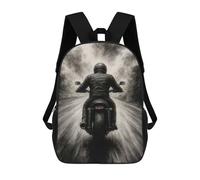sinyumoney Motorcycle Rider on Open Road Mochila Escolar Infantil De 17 Pulgadas Con Estampado 3D, Mochila Moderna Para Niños, Mochilas De Viaje, Bolsas Para Libros, Mochila Escolar Infantil