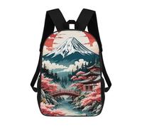 sinyumoney Mount Fuji And Cherry Blossoms Mochila Escolar Para Niños Con Impresión 3D, Mochila Moderna Para Niños Y Niñas, Mochila Informal Para Estudiantes. 17inch
