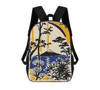 sinyumoney Mount Fuji Landscape Illustration Mochila Escolar Infantil Impresa En 3D 17inch Mochilas De Moda Para Niños De Primaria Y Secundaria