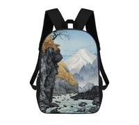 sinyumoney Mount Fuji Landscape Mochila Escolar Para Niños Mochila Escolar Impresa En 3D Mochila Escolar De Moda Para Niños De Primaria Y Secundaria 17inch
