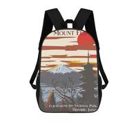 sinyumoney Mount Fuji Mochila Escolar Infantil Impresa En 3D Para Niños, Mochila De Viaje De Alta Capacidad, Bolsas Para Libros, Mochila Escolar Infantil 17inch