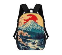 sinyumoney Mount Fuji Sunset Mochilas Infantiles Mochila Escolar Mochila Impresa En 3D Para Niños Mochilas De Viaje Bolsas Para Libros Mochila Escolar Para Niños 17inch