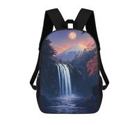 sinyumoney Mount Fuji Waterfall Mochila Escolar Infantil, Mochilas Impresas En 3D, Mochilas Escolares De Moda Para Niños De Primaria Y Secundaria 17inch