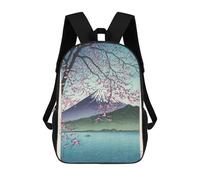 sinyumoney Mount Fuji with Cherry Blossoms Mochila Escolar Mochilas Escolares Para Niñas Y Niños Mochila Con Bolsillo Mochila Escolar De Moda Para Niños 17inch