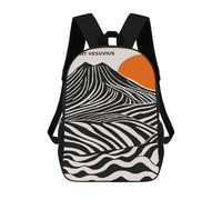 sinyumoney Mount Vesuvius Abstract Art Mochila Escolar Secundaria Informal Para Viajes Para Niños/niñas/adolescentes 17inch