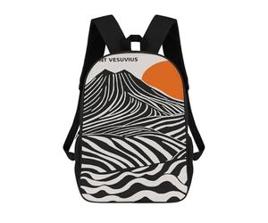 sinyumoney Mount Vesuvius Abstract Art Mochila Escolar Secundaria Informal Para Viajes Para Niños/niñas/adolescentes 17inch