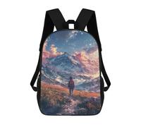 sinyumoney Mountain Adventure Hiker's Journey Mochila Escolar Infantil De 17 Pulgadas Con Estampado 3D De Películas De Anime Para Niños, Mochila De Viaje, Mochila Escolar Infantil
