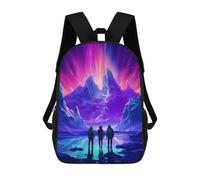 sinyumoney Mountain Aurora Reflections Mochila Escolar Infantil Impresa En 3D Para Niños, Mochilas De Viaje, Bolsas Para Libros, Mochila Escolar Infantil 17inch