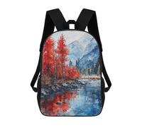 sinyumoney Mountain Autumn Reflection Mochilas Escolares Mochilas Escolares De Secundaria Mochila Informal Para El Campus Viajes Al Aire Libre Deportes 17inch