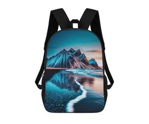 sinyumoney Mountain Beach Sunset Mochila Escolar Secundaria Informal Para Viajes - Perfecta Para Viajes, Trabajo Y Uso Diario 17inch