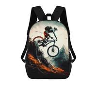 sinyumoney Mountain Bike Adventure-2 Mochila Escolar Infantil Impresa En 3D Para Niños, Mochilas De Viaje, Bolsas Para Libros Para Niños Estudiantes De Primaria 17inch