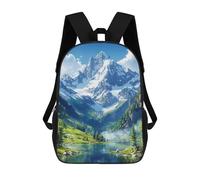 sinyumoney Mountain Lake Landscape Mochila Escolar, Mochila De Viaje Para La Universidad, Mochilas Para Acampar, Aventuras Al Aire Libre Y Viajes Diarios 17inch