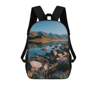 sinyumoney Mountain Lake Reflections Mochila Escolar Infantil De 17 Pulgadas Con Estampado 3D, Mochila Moderna Para Niños, Mochilas De Viaje, Bolsas Para Libros, Mochila Escolar Infantil