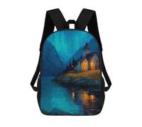 sinyumoney Mountain Lake Reflections Mochila Grande Para Portátil Resistente Al Agua Para La Escuela - Perfecta Para Viajes, Trabajo Y Uso Diario 17inch