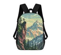 sinyumoney Mountain Landscape Mochila Escolar Impresa En 3D Para Niños Y Niñas, Mochila Para Portátil Para Niños/estudiantes/adultos 17inch