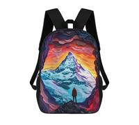 sinyumoney Mountain Majesty A Hiker's Perspective Mochila Escolar Resistente Al Agua Para Ordenador Portátil: Perfecta Para Viajes, Trabajo Y Uso Diario 17inch
