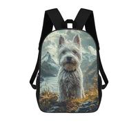 sinyumoney Mountain Majesty White Dog Portrait Mochila Escolar Para La Escuela Secundaria, Preparatoria, Universidad Y Viajes Para Niños/niñas/adolescentes 17inch