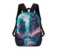 Sinyumoney Mountain Nebula Galaxy Mochila Escolar Impermeable Mochila De Viaje Para Ordenador Portátil Para Chicas, Niños Y Adolescentes, Neon Blossom Fusion, 17"