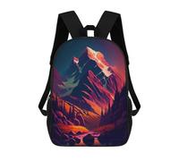 sinyumoney Mountain Reflections at Sunset Mochilas Impresas En 3D Para Niños, Mochila Escolar, Mochila Informal Para Exteriores, Mochila Informal De Moda Para Niños, Lindas Bolsas De Viaje 17inch
