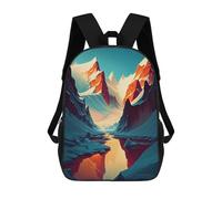 sinyumoney Mountain Reflections Mochila Escolar Para Niños Mochila Escolar Impresa En 3D Mochila Escolar De Moda Para Niños De Primaria Y Secundaria 17inch