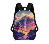 sinyumoney Mountain Retreat Serenity Mochila Escolar Para Niños, Mochila Escolar Impresa En 3D Para Estudiantes De Primaria Y Secundaria 17inch