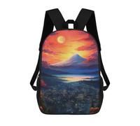 sinyumoney Mountain Sunset Cityscape Mochila Escolar Impresa En 3D 17inch Mochila Escolar Infantil Mochilas De Viaje Mochila Informal De Moda Para Niños Y Estudiantes