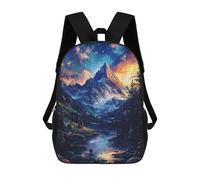 sinyumoney Mountain Sunset Landscape Mochilas Para Niños 17inch Mochila Escolar Mochila Escolar Impresa En 3D Para Niños De Primaria Y Secundaria