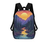sinyumoney Mountain Sunset Reflections Mochilas Infantiles Mochila Escolar Impresa En 3D Para Niños Mochilas De Viaje Bolsas Para Libros Para Niños 17inch Mochila Escolar