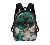 sinyumoney Mountain Tree Kintsugi Art Mochilas Para Niños Mochila Escolar Mochila Escolar Impresa En 3D Para Niños Estudiantes De Primaria Y Secundaria 17inch