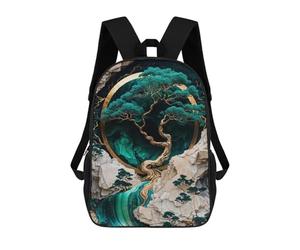sinyumoney Mountain Tree Kintsugi Art Mochilas Para Niños Mochila Escolar Mochila Escolar Impresa En 3D Para Niños Estudiantes De Primaria Y Secundaria 17inch