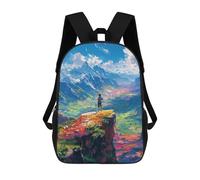 sinyumoney Mountain View Adventure Mochila Escolar Resistente Al Agua Para Ordenador Portátil: Perfecta Para Viajes, Trabajo Y Uso Diario 17inch
