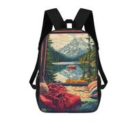 sinyumoney Mountain View from Camper Anime Mochila Escolar, Mochila Informal, Mochila De Día, Mochila Escolar, De Trabajo Y De Viaje Para Hombres, Mujeres Y Adolescentes. 17inch