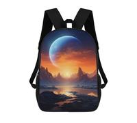 sinyumoney Mountains And Planets Mochila Escolar Mochila Para Niñas Y Niños Mochilas De Gran Capacidad Mochilas Ligeras Para Niños Y Estudiantes 17inch