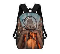 Sinyumoney Mt Fuji And Peace Pagoda Mochila escolar para niñas y niños, gran capacidad, ligera, para niños y estudiantes, Rockefeller Center, 17"
