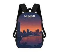 sinyumoney Mumbai India Cityscape at Night Mochila Escolar Infantil Impresa En 3D Mochila De Viaje De Alta Capacidad Bolsas Para Libros Mochila Infantil 17inch