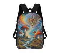 sinyumoney Mushroom Fantasy Landscape-3 Mochila Escolar Infantil Impresa En 3D Para Niños, Mochilas De Viaje De Alta Capacidad, Bolsas Para Libros, Mochila Escolar Infantil 17inch