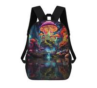 sinyumoney Mushroom Fantasy World Mochila Infantil, Mochila Escolar Impresa En 3D, Mochila Para Niños Y Niñas, Mochila Escolar Ajustable Para La Escuela Primaria 17inch