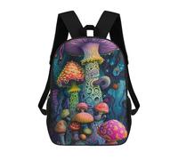 sinyumoney Mushroom Forest-1 Mochilas De 17 Pulgadas Para Niños, Mochilas Escolares Impresas En 3D Para Estudiantes De Primaria Y Secundaria, Para Niños Y Niñas.