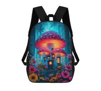 sinyumoney Mushroom House in Fantasy Forest Mochilas Para Niños 17inch Mochila Escolar Mochila Escolar Impresa En 3D Para Niños De Primaria Y Secundaria