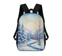 Sinyumoney Mushrooms No1 Mochila infantil, mochila impresa en 3D para niños y adolescentes, Whisper de invierno, 17"