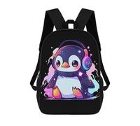 sinyumoney Music Penguin Mochilas De Moda Impresas En 3D 17inch Mochila Escolar Informal Para Niños De Primaria Y Secundaria