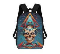 sinyumoney Music Skull Rad Minds Eye Mochila Escolar Resistente Al Agua Para Computadora, Ideal Para Campus, Actividades Al Aire Libre, Viajes Y Deportes 17inch