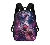 sinyumoney Mysteries of Geisha Art Mochilas Para Niños Y Estudiantes, Mochilas Escolares Impresas En 3D, Mochilas Para Estudiantes De Primaria Y Secundaria Para Niños Y Niñas 17inch