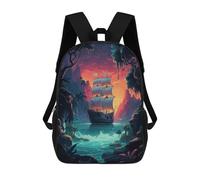 sinyumoney Mysterious Pirate Ship Mochilas Impresas En 3D Para Niños, Mochila Escolar, Mochila De Moda Para Niños De Primaria Y Secundaria 17inch