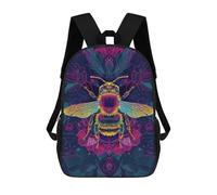 sinyumoney Mystic Neon Bee Mochila Escolar Mochilas Escolares Para Niñas Y Niños Mochila Con Bolsillo Mochila Escolar De Moda Mochila Infantil 17inch